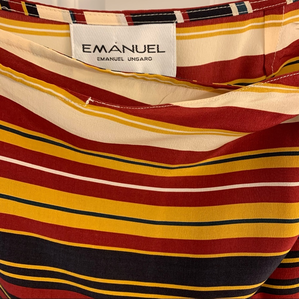 EMANUEL UNGARO SILK WRAP SKIRT SZ 14